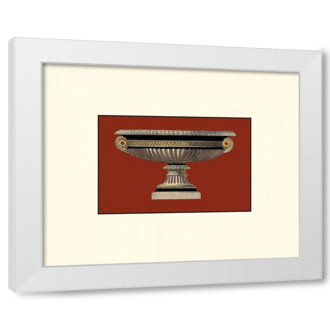 Small Antique Vase I White Modern Wood Framed Art Print by Antonini, Da Carlo
