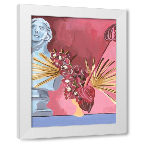 Flame Bouquet II White Modern Wood Framed Art Print by Wang, Melissa