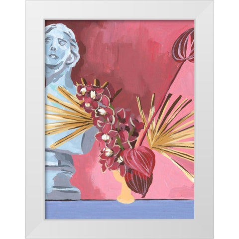 Flame Bouquet II White Modern Wood Framed Art Print by Wang, Melissa