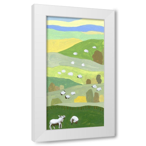 Mountain Sheep I White Modern Wood Framed Art Print by Wang, Melissa