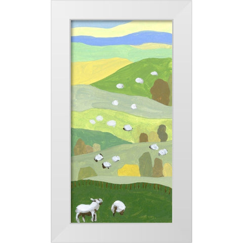 Mountain Sheep I White Modern Wood Framed Art Print by Wang, Melissa