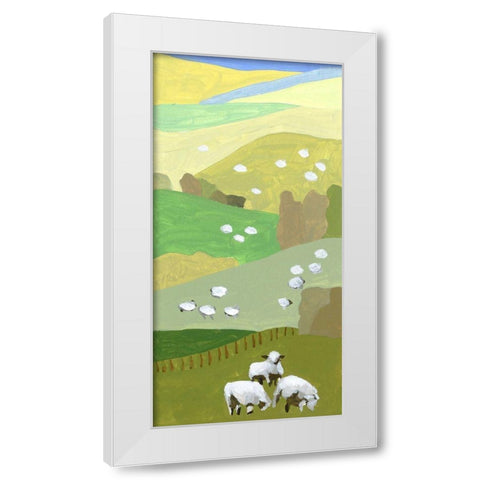 Mountain Sheep II White Modern Wood Framed Art Print by Wang, Melissa