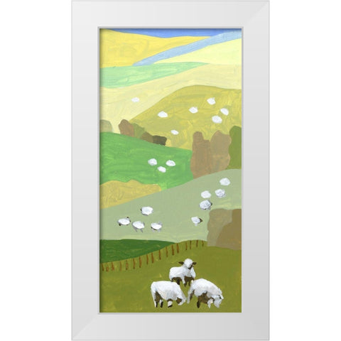 Mountain Sheep II White Modern Wood Framed Art Print by Wang, Melissa