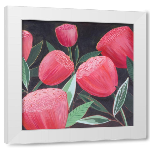 Blush Blossoms II White Modern Wood Framed Art Print by Popp, Grace
