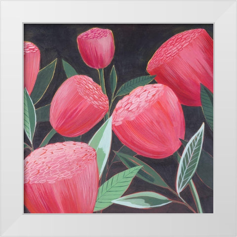 Blush Blossoms II White Modern Wood Framed Art Print by Popp, Grace