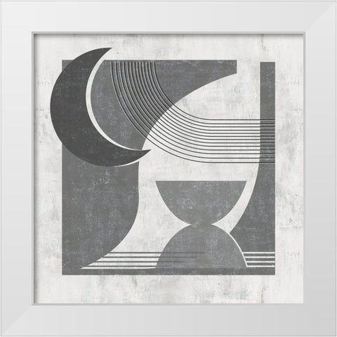 Day and Night III White Modern Wood Framed Art Print by Wang, Melissa