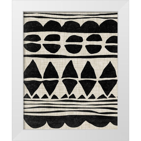 Monochrome Quilt I White Modern Wood Framed Art Print by Wang, Melissa