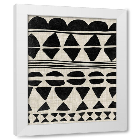 Monochrome Quilt II White Modern Wood Framed Art Print by Wang, Melissa