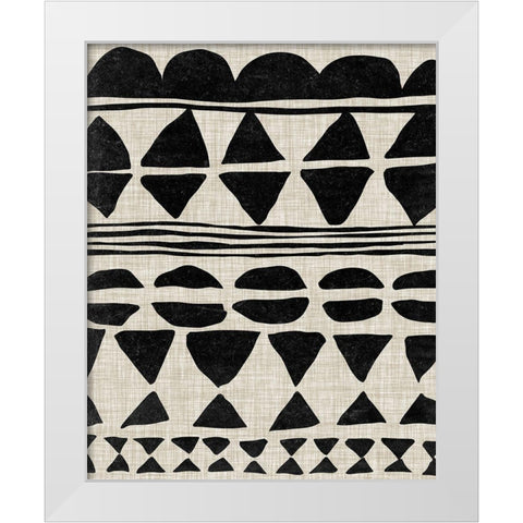 Monochrome Quilt II White Modern Wood Framed Art Print by Wang, Melissa