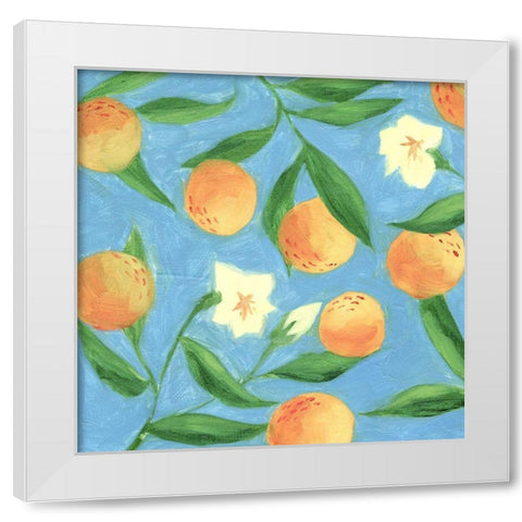 Sweet Tangerine I White Modern Wood Framed Art Print by Wang, Melissa