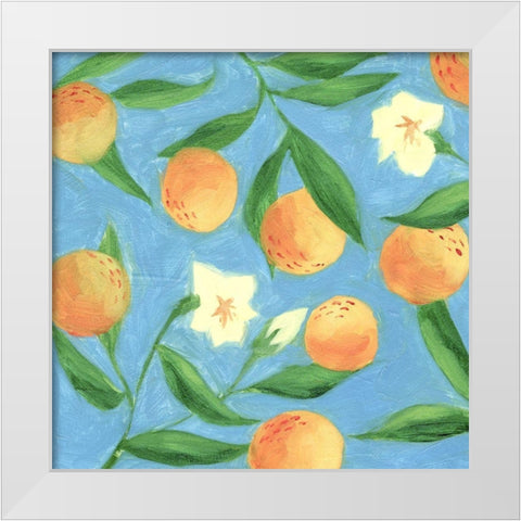 Sweet Tangerine I White Modern Wood Framed Art Print by Wang, Melissa