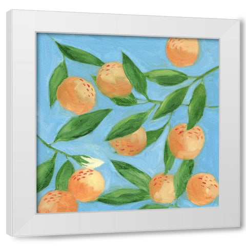 Sweet Tangerine II White Modern Wood Framed Art Print by Wang, Melissa