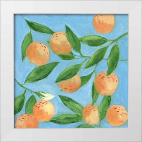 Sweet Tangerine II White Modern Wood Framed Art Print by Wang, Melissa