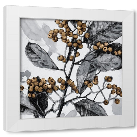 Holly Shadow I White Modern Wood Framed Art Print by Caroline, Emma