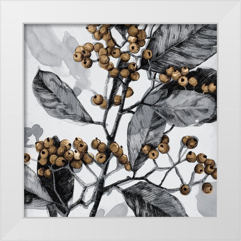 Holly Shadow I White Modern Wood Framed Art Print by Caroline, Emma