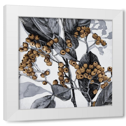 Holly Shadow II White Modern Wood Framed Art Print by Caroline, Emma