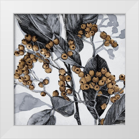 Holly Shadow II White Modern Wood Framed Art Print by Caroline, Emma