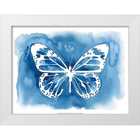 Butterfly Inkling II White Modern Wood Framed Art Print by Popp, Grace