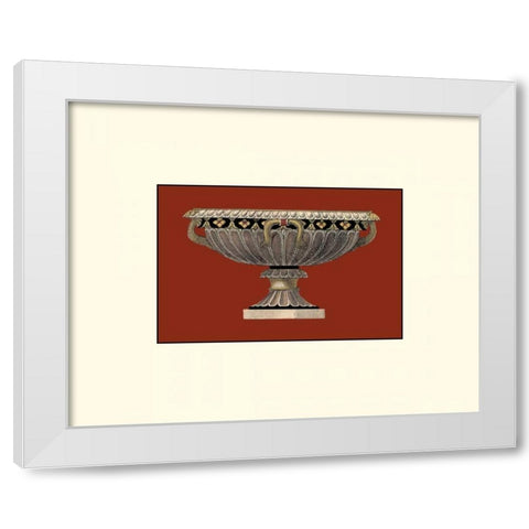 Small Antique Vase II White Modern Wood Framed Art Print by Antonini, Da Carlo