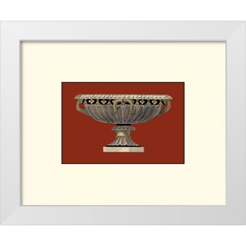 Small Antique Vase II White Modern Wood Framed Art Print by Antonini, Da Carlo