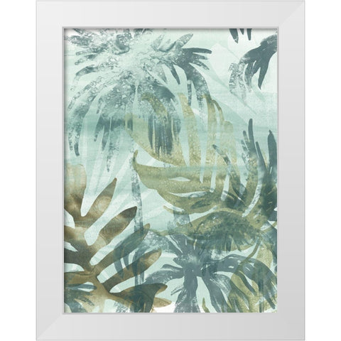 Palm Island I White Modern Wood Framed Art Print by Vess, June Erica