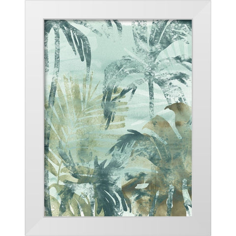 Palm Island II White Modern Wood Framed Art Print by Vess, June Erica