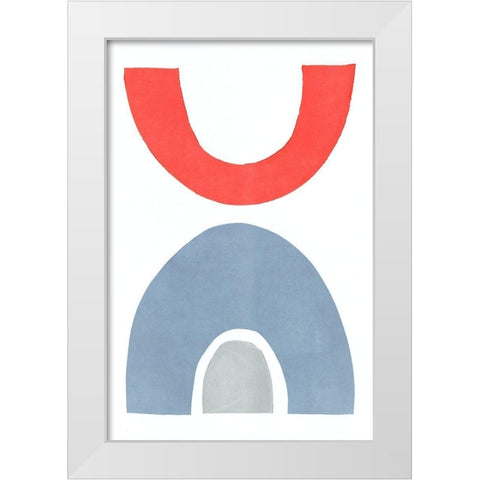 Primary Arches I White Modern Wood Framed Art Print by Delamater, Rob