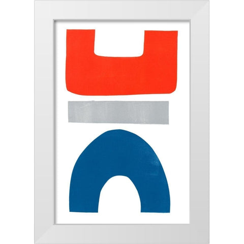 Primary Arches IV White Modern Wood Framed Art Print by Delamater, Rob