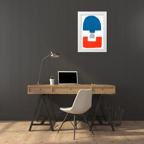 Primary Arches V White Modern Wood Framed Art Print by Delamater, Rob