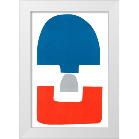 Primary Arches V White Modern Wood Framed Art Print by Delamater, Rob