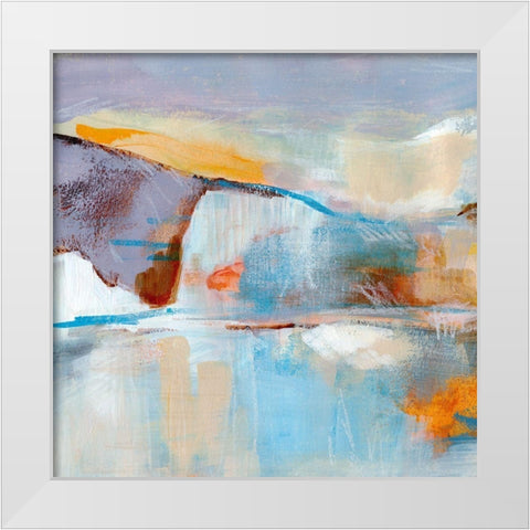 Frosted Peaks II White Modern Wood Framed Art Print by Warren, Annie
