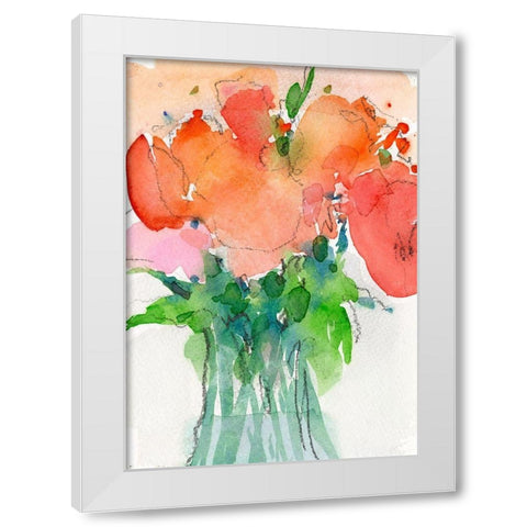 Cheerful Bouquet II White Modern Wood Framed Art Print by Dixon, Samuel