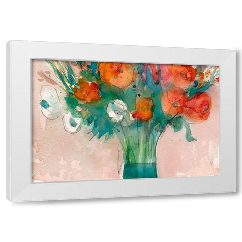 Abundant Bouquet II White Modern Wood Framed Art Print by Dixon, Samuel