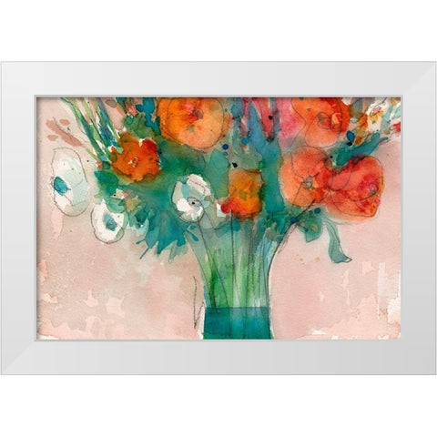 Abundant Bouquet II White Modern Wood Framed Art Print by Dixon, Samuel