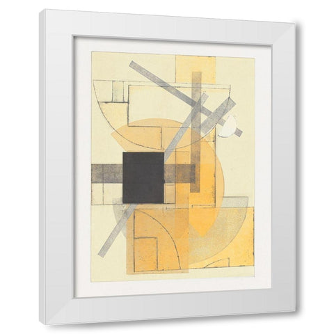 Mapping Bauhaus III White Modern Wood Framed Art Print by Delamater, Rob