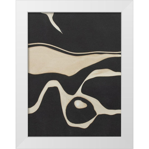 Tides in Sepia I White Modern Wood Framed Art Print by Delamater, Rob
