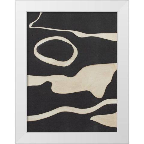 Tides in Sepia II White Modern Wood Framed Art Print by Delamater, Rob