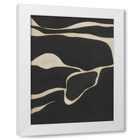 Tides in Sepia III White Modern Wood Framed Art Print by Delamater, Rob