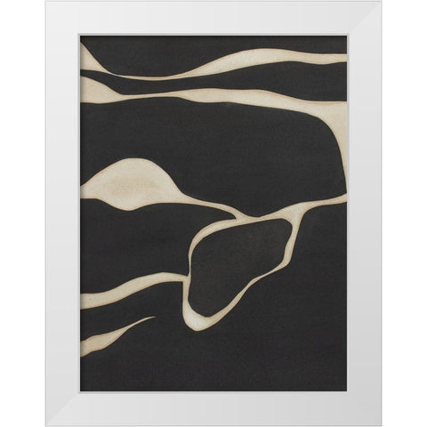 Tides in Sepia III White Modern Wood Framed Art Print by Delamater, Rob