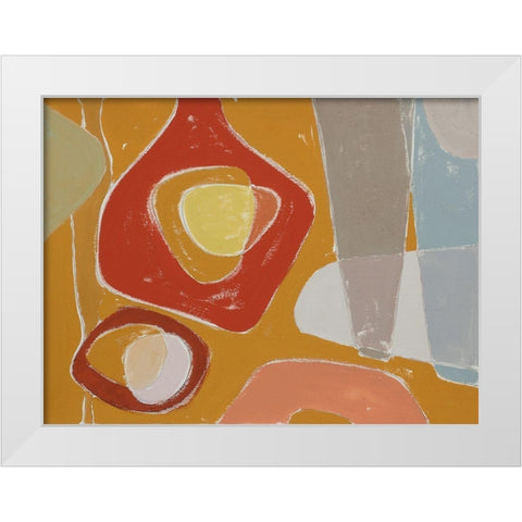 Tidelands Abstract II White Modern Wood Framed Art Print by Delamater, Rob