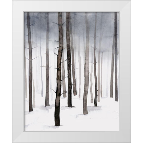 Hazy Winter Walk II White Modern Wood Framed Art Print by Popp, Grace