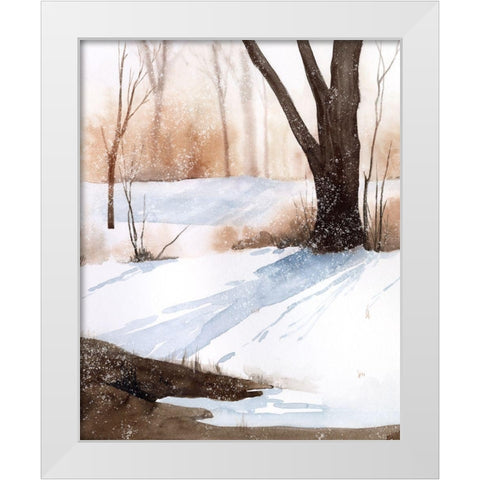 Snowland II White Modern Wood Framed Art Print by Popp, Grace