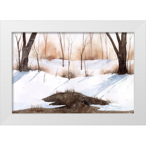 Snowland III White Modern Wood Framed Art Print by Popp, Grace