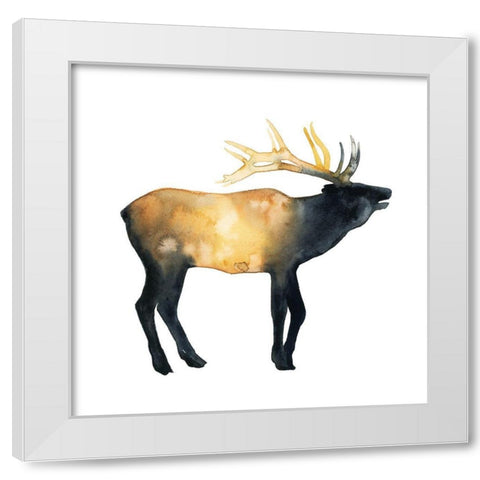 Elk Aglow II White Modern Wood Framed Art Print by Popp, Grace