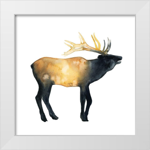 Elk Aglow II White Modern Wood Framed Art Print by Popp, Grace