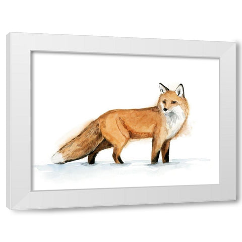 Snow Fox I White Modern Wood Framed Art Print by Popp, Grace