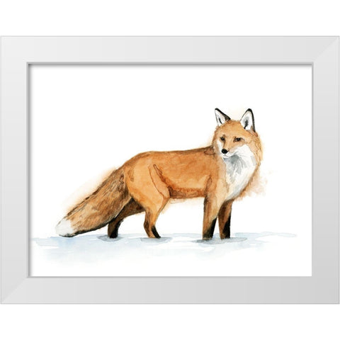 Snow Fox I White Modern Wood Framed Art Print by Popp, Grace