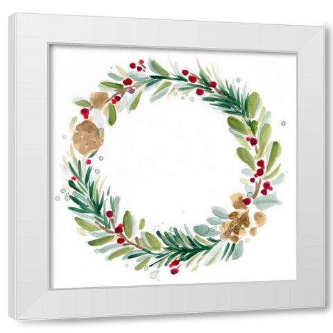 Warm Winter Wishes II White Modern Wood Framed Art Print by Vess, June Erica