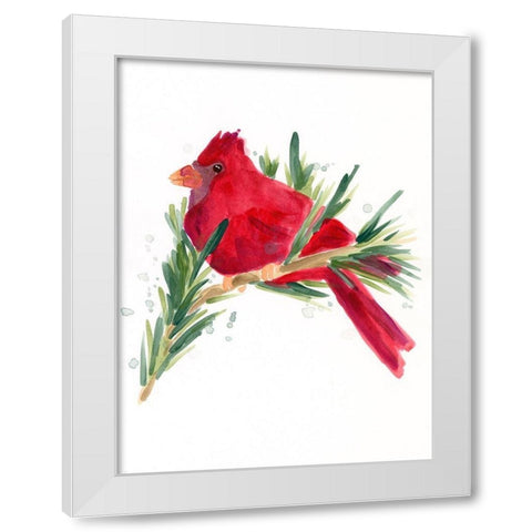 Warm Winter Wishes IV White Modern Wood Framed Art Print by Vess, June Erica