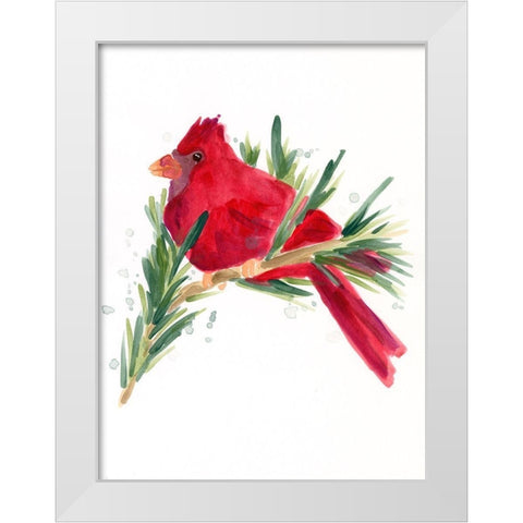 Warm Winter Wishes IV White Modern Wood Framed Art Print by Vess, June Erica